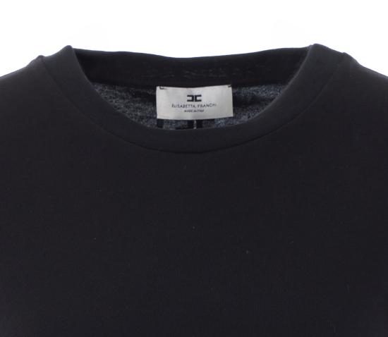 26FW 엘리자베타프랜치 반팔 티셔츠 MA00366E2 110 BLACK - ELISABETTA FRANCHI