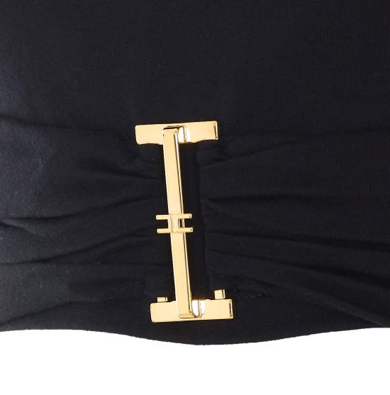 26FW 엘리자베타프랜치 반팔 티셔츠 MA00366E2 110 BLACK - ELISABETTA FRANCHI