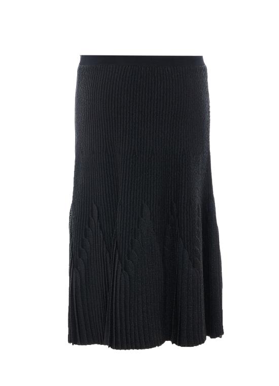 26FW 엘리자베타프랜치 미디 스커트 GK34S66E2 110 Black - ELISABETTA FRANCHI
