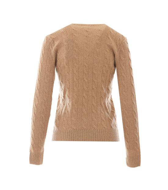 26FW 폴로 랄프로렌 폴로 자수 케이블 니트 스웨터 211971865002 CAMEL MELANGE - POLO RALPH LAUREN