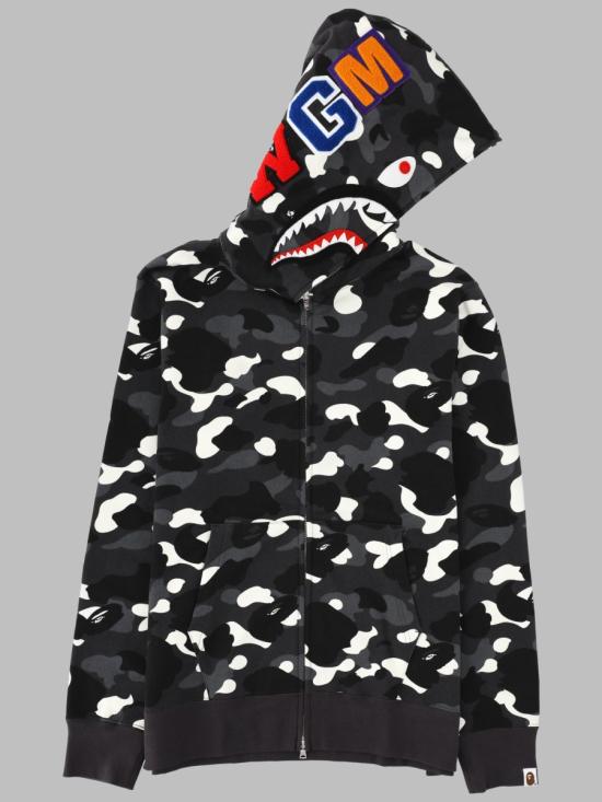 26FW 베이프 후드 티셔츠 001ZPM301302M BLACK - BAPE