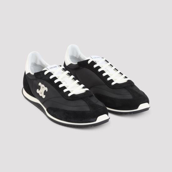 26FW 셀린느 트리옹프 레이서 로우 레이스업 스니커즈 364945257 38AW BLACK WHITE - CELINE