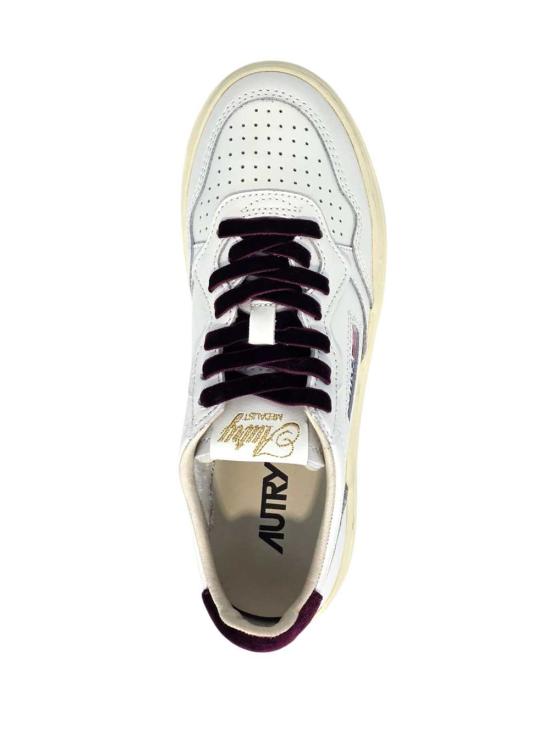 26FW 오트리 메달리스트 로우 레더 스니커즈 AULWVZ01 LEA VELVLOGO WHT FIG VZ01 - AUTRY