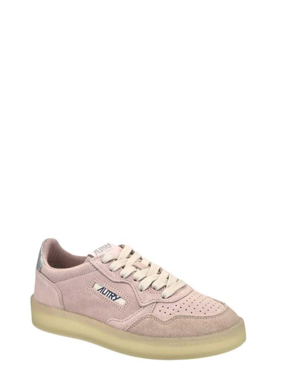 26FW 오트리 메달리스트 로우 레더 스니커즈 AULWHQ04 SUELEA CREP PINK SILVER HQ04 - AUTRY