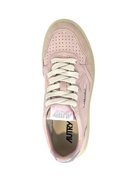 26FW 오트리 메달리스트 로우 레더 스니커즈 AULWHQ04 SUELEA CREP PINK SILVER HQ04 - AUTRY