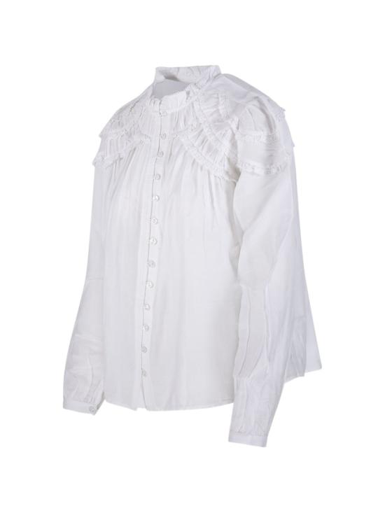 26FW 이자벨마랑에뚜왈 크리스타 블라우스 HT0681FB B3J04E20WH Bianco - ISABEL MARANT ETOILE