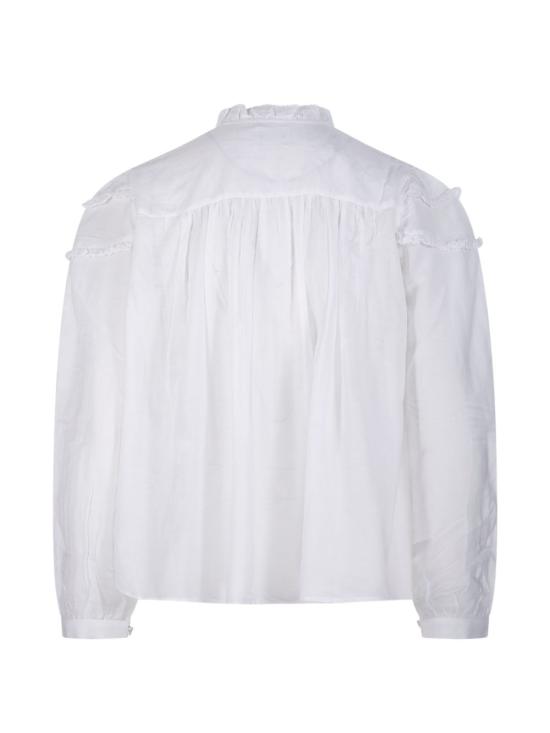 26FW 이자벨마랑에뚜왈 크리스타 블라우스 HT0681FB B3J04E20WH Bianco - ISABEL MARANT ETOILE
