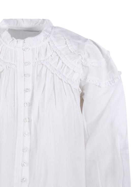 26FW 이자벨마랑에뚜왈 크리스타 블라우스 HT0681FB B3J04E20WH Bianco - ISABEL MARANT ETOILE