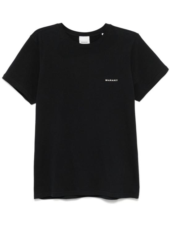 26FW 이자벨마랑 재퍼 플레인 코튼 티셔츠 TS0047HA B3N13H01BK Nero