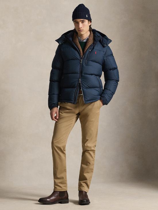 26FW 랄프 로렌 패딩 Ripstop Idrorepellente Opaco con Cappuccio Navy Blu 색상의 Giacca - RALPH LAUREN