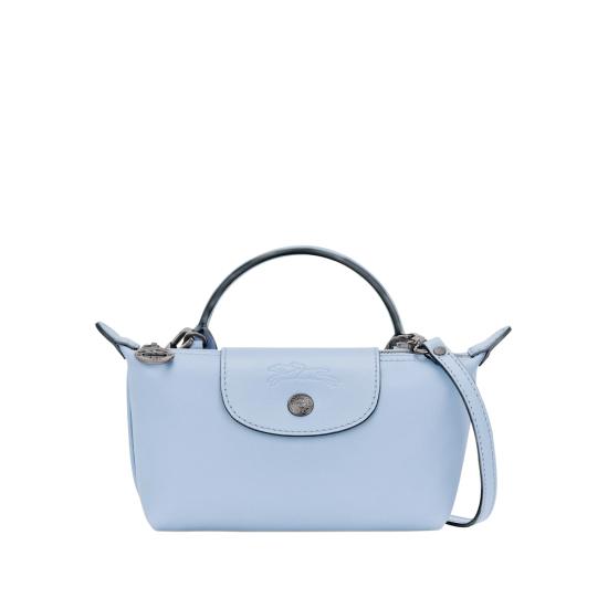 26FW 롱샴 르 플리아쥬 엑스트라 XS 레더 파우치 34205987 M66 BLUE