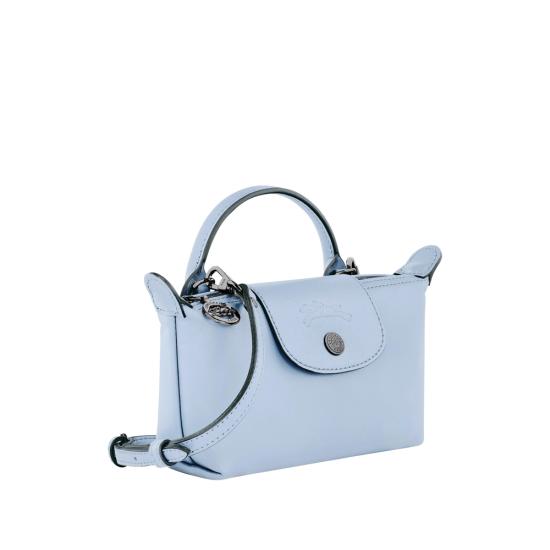 26FW 롱샴 르 플리아쥬 엑스트라 XS 레더 파우치 34205987 M66 BLUE - LONGCHAMP