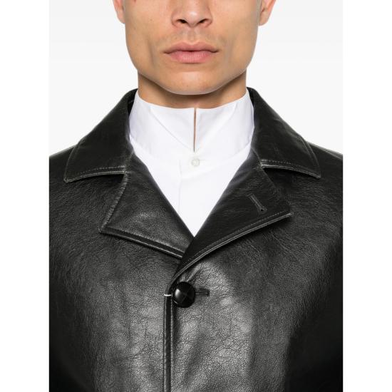 26FW MM6 메종마르지엘라 가죽 자켓 M35455 SH0AM0102 900 BLACK - MM6 MAISON MARGIELA