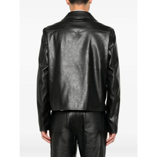26FW MM6 메종마르지엘라 가죽 자켓 M35455 SH0AM0102 900 BLACK - MM6 MAISON MARGIELA