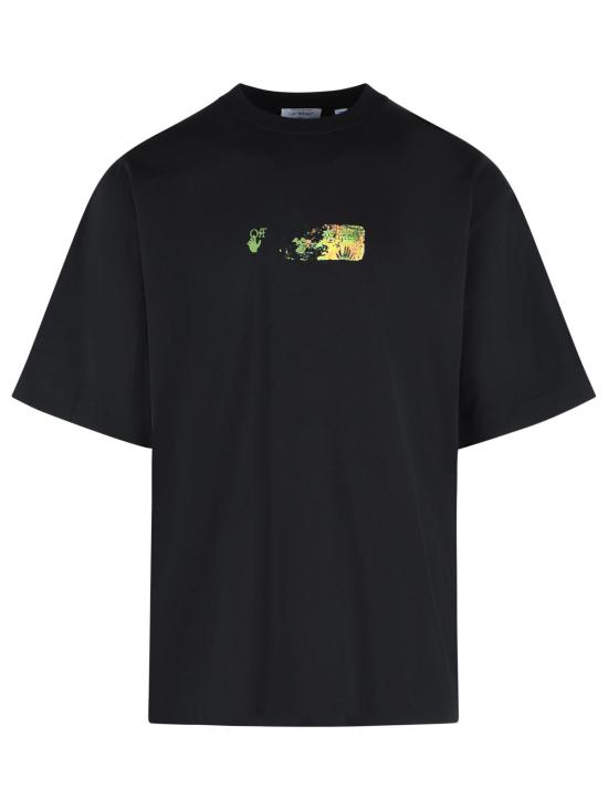 26FW 오프화이트 폴로 티셔츠 44MAA120F26J00D001 Black