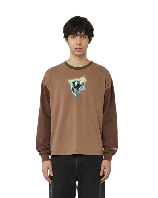 26FW 프로토콜 인덱스 긴팔 티셔츠 PI26RSFK01 BROWN