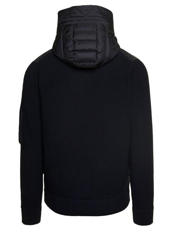 26FW 몽클레어 패딩 울 후디드 집업 가디건 9B50800A9340999 Black - MONCLER