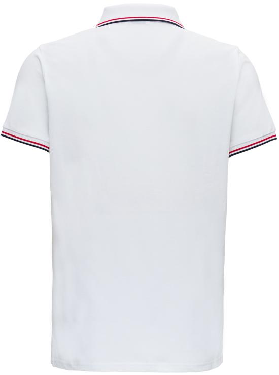 26FW 몽클레어 트리밍 코튼 피케 폴로 셔츠 8A7030084556001 White - MONCLER