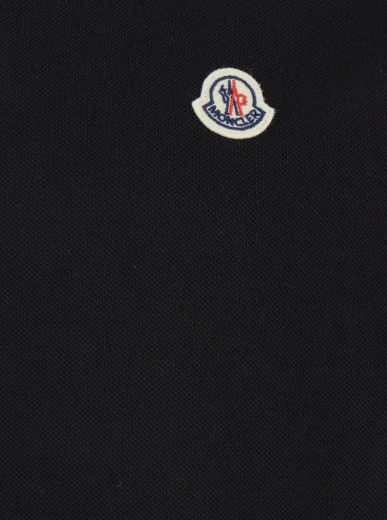 26FW 몽클레어 트리밍 코튼 피케 폴로 셔츠 8A7030084556999 Black - MONCLER