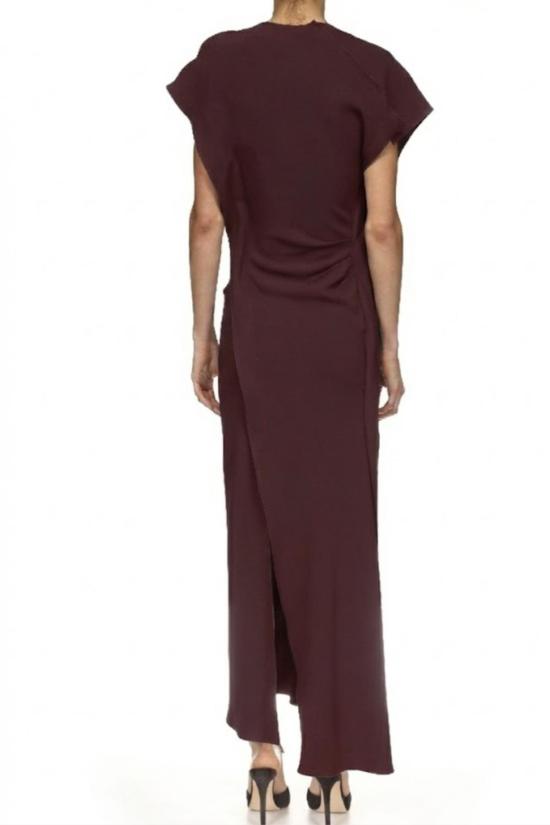  빅토리아 베컴 롱 원피스 빅토리아 플루이드 케이디 미디 드레스 시나바 레드 - VICTORIA BECKHAM