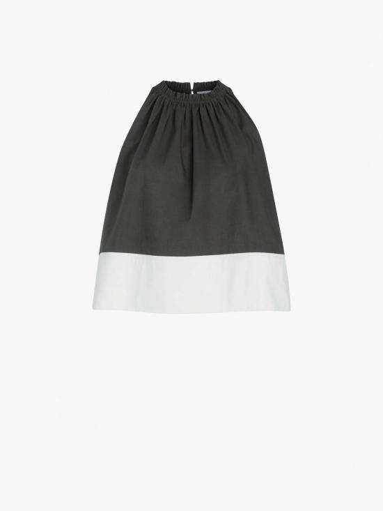  프로엔자슐러 민소매 티셔츠 프로엔자 슐러 에스메 포플린 탑 윌로우/화이트 - PROENZA SCHOULER