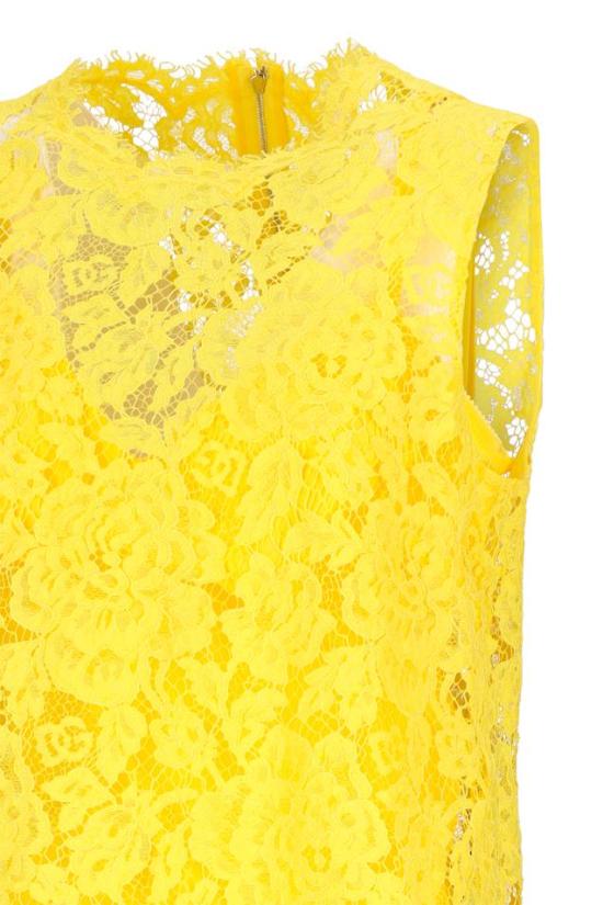 25SS 돌체앤가바나 민소매 티셔츠 F73G9THLM7L YELLOW - DOLCE & GABBANA