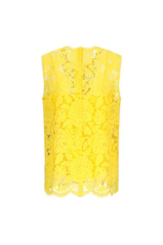 25SS 돌체앤가바나 민소매 티셔츠 F73G9THLM7L YELLOW - DOLCE & GABBANA
