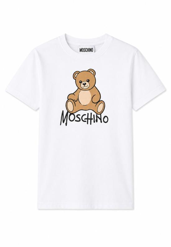 26FW [키즈] 모스키노 티셔츠 HNM05V LAA10 10101 WHITE - MOSCHINO
