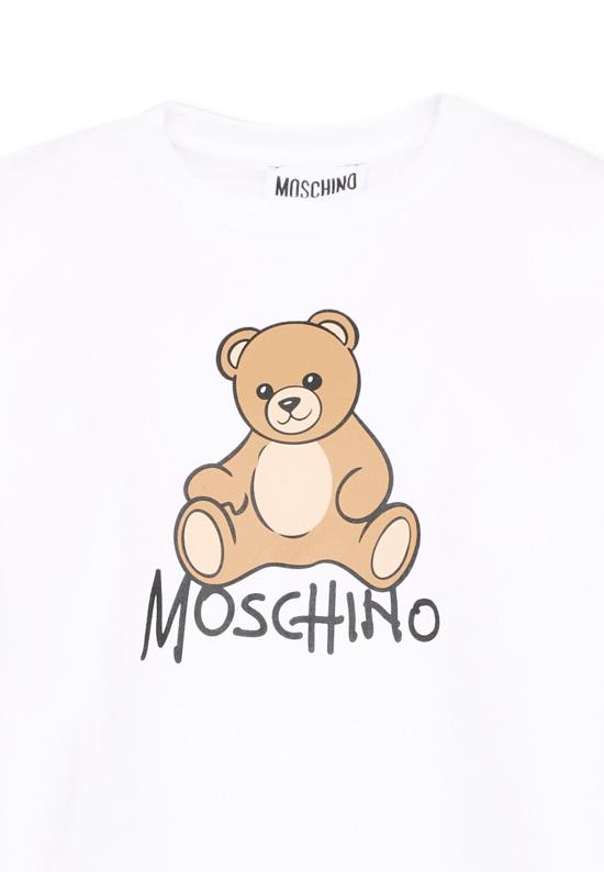 26FW [키즈] 모스키노 티셔츠 HNM05V LAA10 10101 WHITE - MOSCHINO