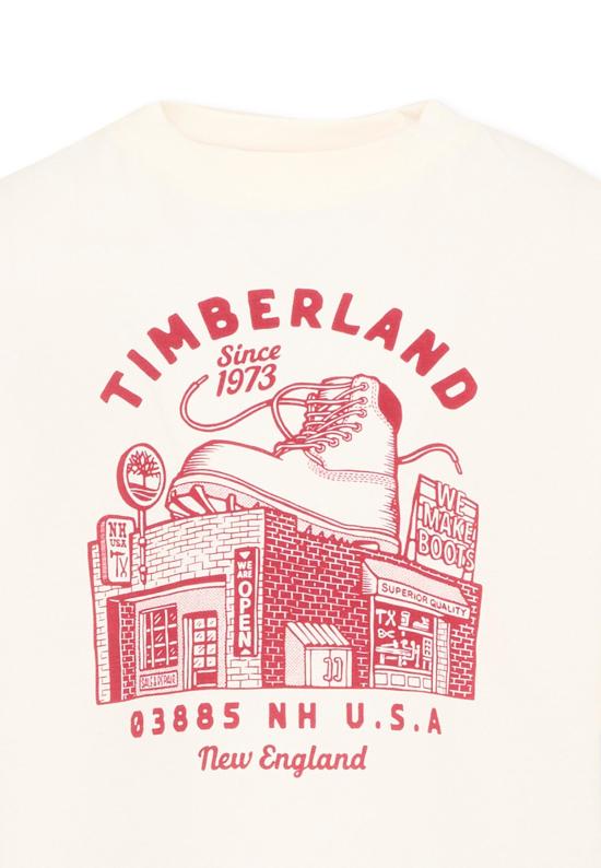 26FW [키즈] 팀버랜드 티셔츠 T61054 127 IVORY - TIMBERLAND