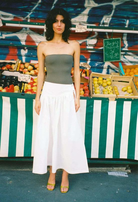  Michelle Del Rio 롱 스커트 미셸 델 리오 키키  화이트 - OTHER BRANDS