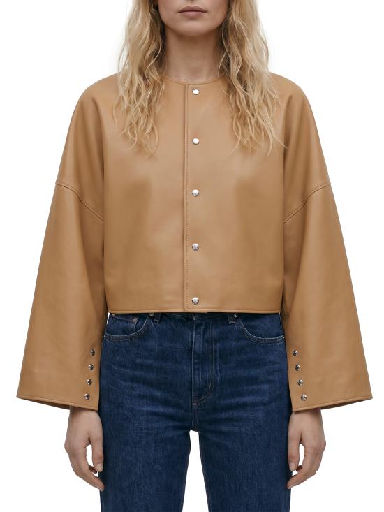 26FW 셀린느 램스킨 가디건 재킷 램스킨 가디건 재킷 RV14O1437 BEIGE