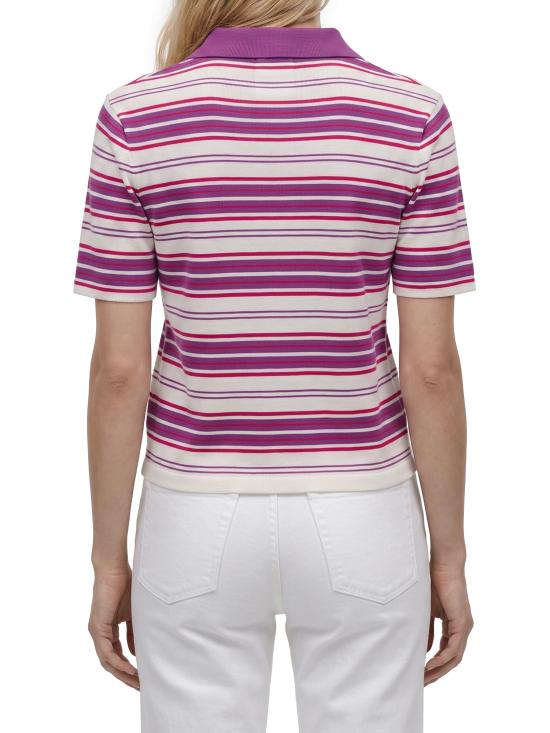 26FW 셀린느 스트라이프 코튼 폴로 스웨터 RY0YI3B21 WHITE - CELINE