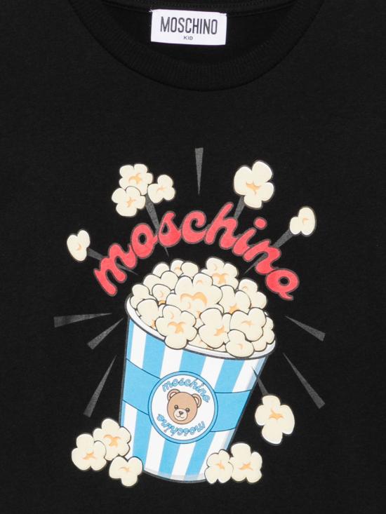 26FW [키즈] 모스키노 티셔츠 HRM05W LAA1060100 Nero - MOSCHINO