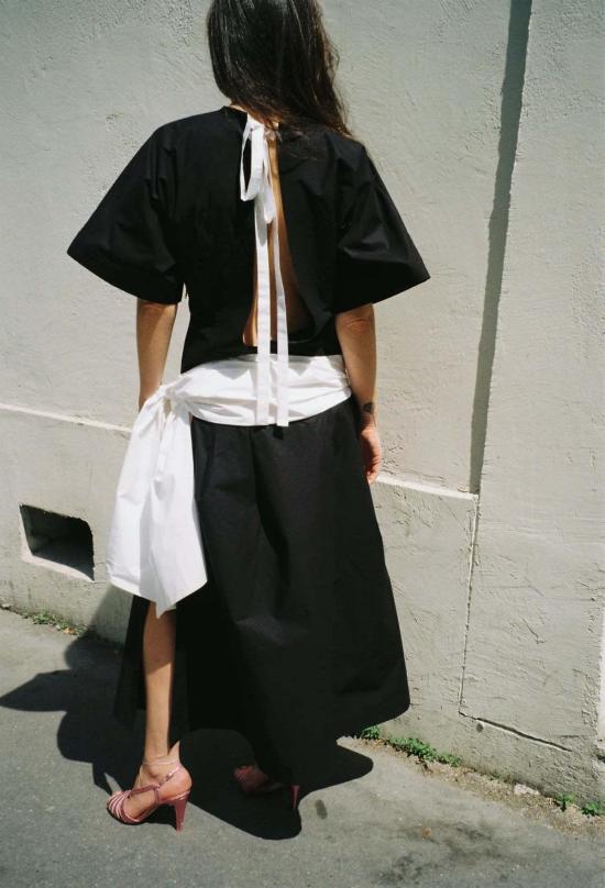  Michelle Del Rio 롱 원피스 미셸 델 리오 루이스 드레스 블랙/화이트 - OTHER BRANDS