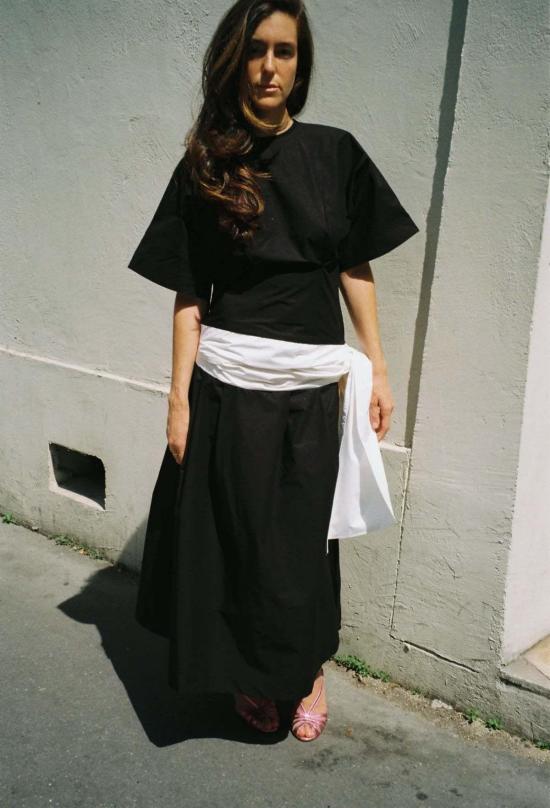  Michelle Del Rio 롱 원피스 미셸 델 리오 루이스 드레스 블랙/화이트 - OTHER BRANDS