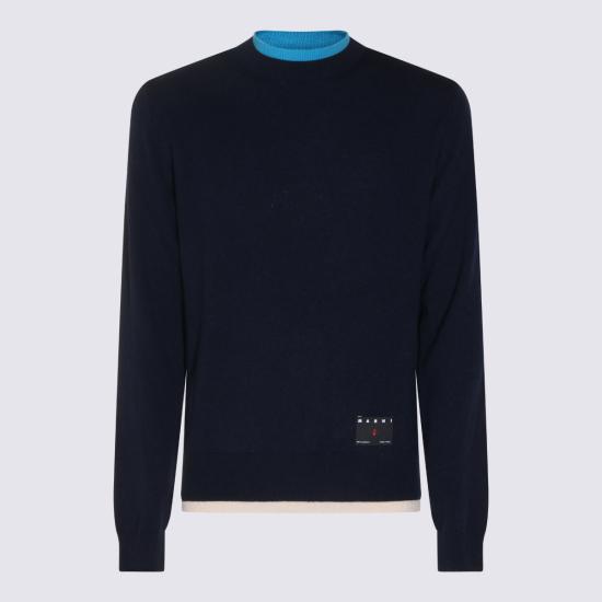 26FW 마르니 스웨터 GCMG0502Q0 UFX331MXB84 MULTI BLUE - MARNI