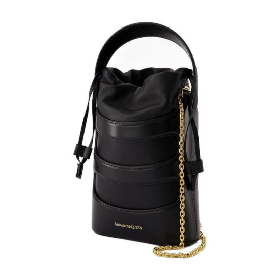  알렉산더 맥퀸 크로스백 더 라이즈 미니 크로스바디 백 블랙 - ALEXANDER MCQUEEN