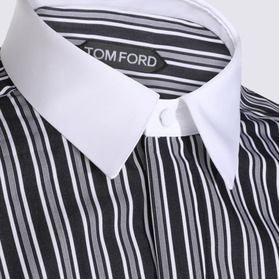26FW 톰포드 긴팔 셔츠 HLBA02 C0052NWA WHITE BLACK - TOMFORD