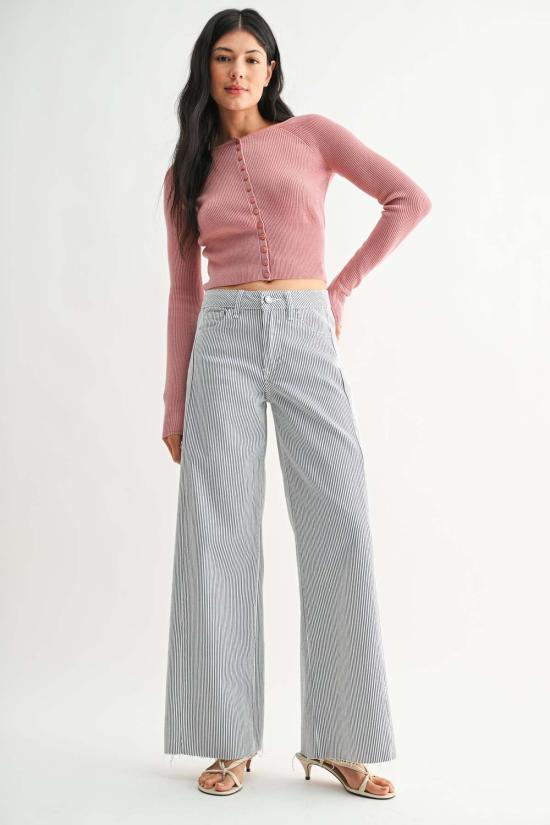  저스트 블랙 데님 데님 팬츠 BP524J STRIPE - JUST BLACK DENIM