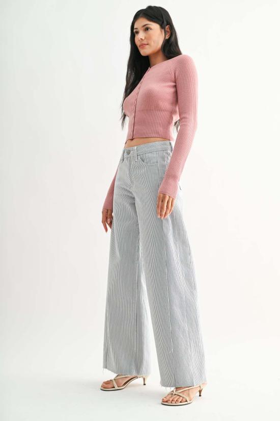  저스트 블랙 데님 데님 팬츠 BP524J STRIPE - JUST BLACK DENIM