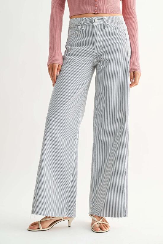  저스트 블랙 데님 데님 팬츠 BP524J STRIPE - JUST BLACK DENIM
