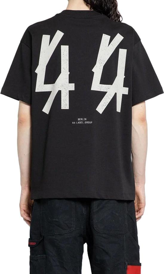 26FW 44레이블 반팔 티셔츠 44LABELGROUPGUESTLISTTSHIRTSHORTSLEEVETSHIRTSBLACK - 44 LABEL