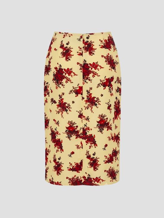 26FW 질샌더 미디 스커트 J02MA0384J70247 756 RUBY YELLOW - JIL SANDER