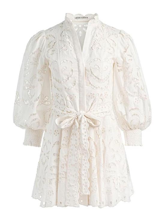 26SS 앨리스 앤 올리비아 블라우스 CC604D73549A127 White