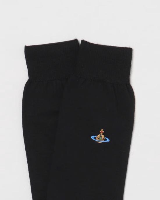  비비안웨스트우드 오닉스 자수 유니 컬러 플레인 삭스 81040001 K0025 N401 black NERO - VIVIENNE WESTWOOD