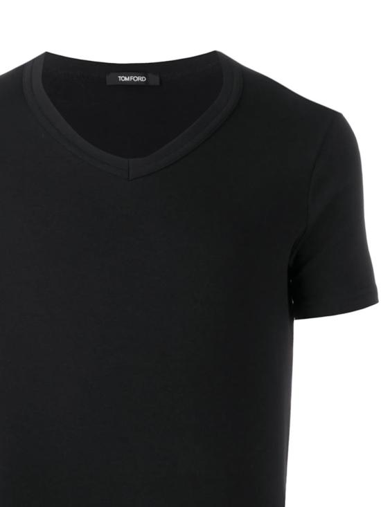 26FW 톰포드 V넥 반팔 티셔츠 T4M091040 002 BLACK - TOMFORD