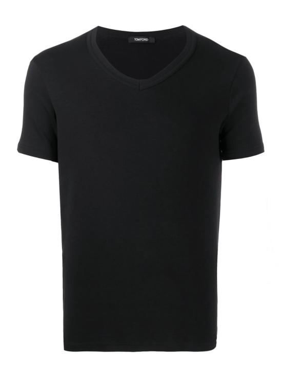 26FW 톰포드 V넥 반팔 티셔츠 T4M091040 002 BLACK - TOMFORD
