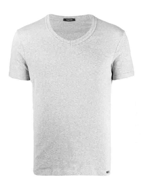 26FW 톰포드 V넥 반팔 티셔츠 T4M091040 020 GREY