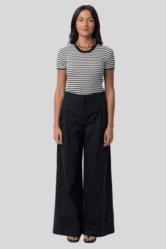  프로엔자슐러 스트레이트 팬츠 Proenza Schouler 코랄리 포플린 팬츠 블랙 - PROENZA SCHOULER